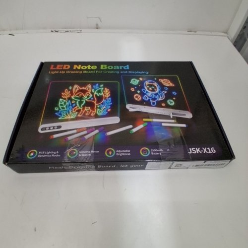SLOTHCLOUR RECHARGEABLE LED DRAWING BOARD WITH 14 LIGHT EFFECTS AND BUILT-IN KICKSTAND - 16" - BLACK (MODEL: JSK-X16) image 7