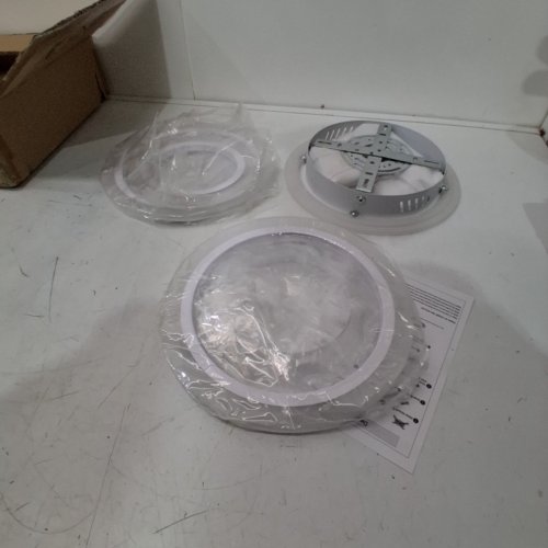 4-LIGHT LED DIMMABLE FLUSH MOUNT CEILING RING LIGHT - 17" - WHITE image 2