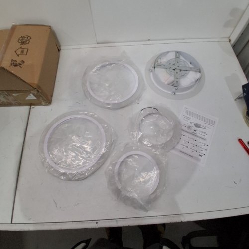 4-LIGHT LED DIMMABLE FLUSH MOUNT CEILING RING LIGHT - 17" - WHITE image 4