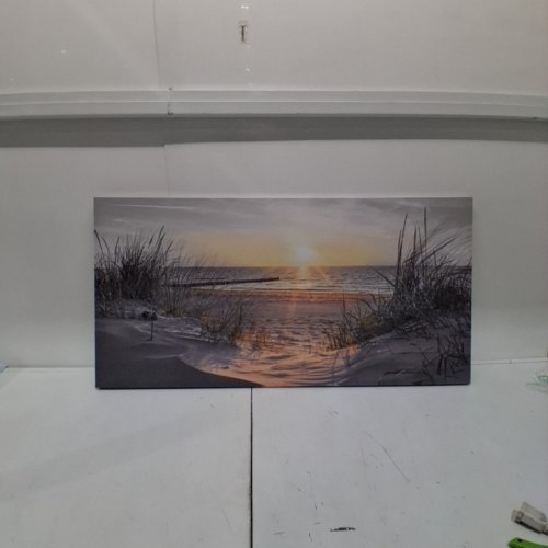 SUNSET BEACH WALL ART CANVAS PRINT - 47" X 24" image 2