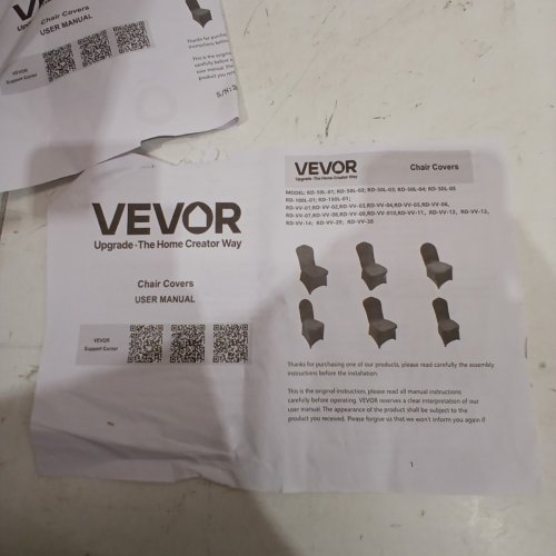 100PK VEVOR BANQUET CHAIR COVER - 36.8" X 22" X 17.7" - WHITE (MODEL: RD-VV-08) image 4