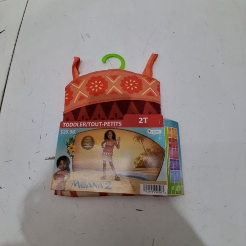 TODDLER DISGUISE MOANA 2 SIMEA COSTUME - 2T - ORANGE (STYLE: 171089S) image 2