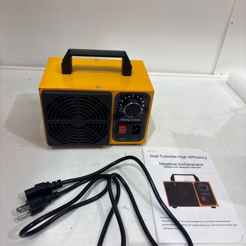 DUAL TURBOFAN NEGATIVE ION GENERATOR - 50W-70W - YELLOW/BLACK (MODEL: HS-A03-TY-N0) image 3