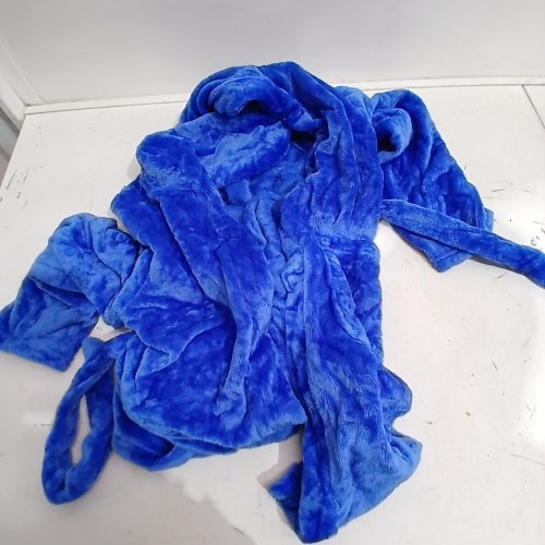 BOYS BEST FOR ALL HOODED THICK BATHROBE - 13-14 YEARS - BLUE image 2