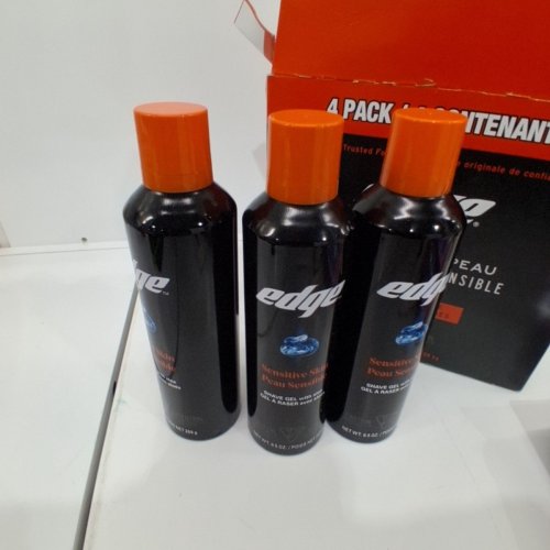 3PK MEN'S EDGE SENSITIVE SKIN SHAVE GEL WITH ALOE - 269G EACH image 2