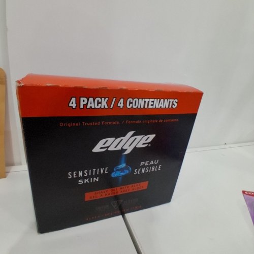 3PK MEN'S EDGE SENSITIVE SKIN SHAVE GEL WITH ALOE - 269G EACH image 3