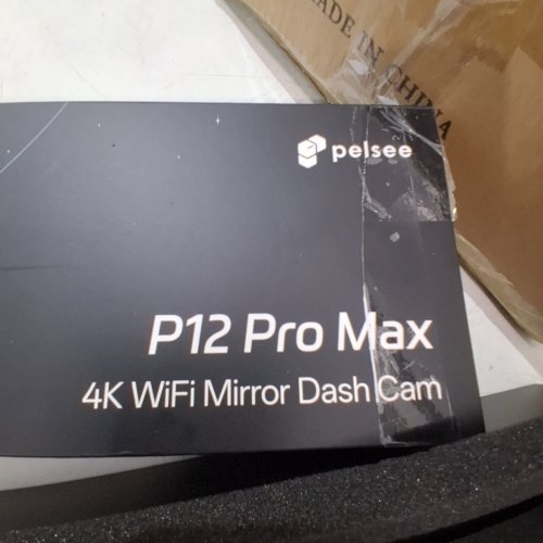 PELSEE P12 PRO MAX REARVIEW MIRROR DASH CAM - 4 K FRONT & 2.5 K REAR WITH WIFI - 12" - BLACK (MODEL: P12 PRO MAX) image 2
