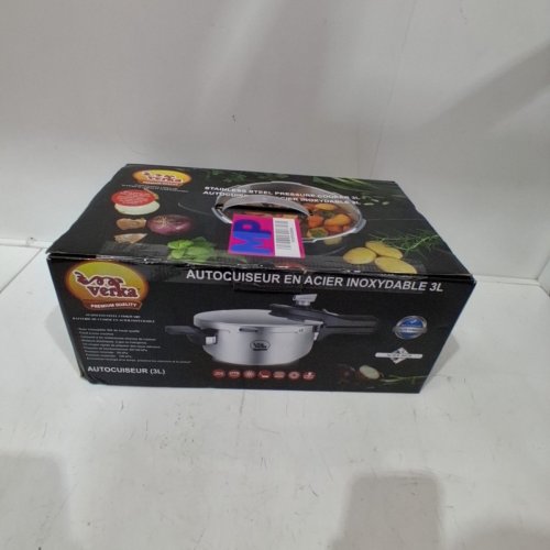 VERKA DELUXE INDUCTION BASE STAINLESS STEEL PRESSURE COOKER - 3 L - SILVER image 6
