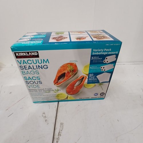 55PK KIRKLAND SIGNATURE VACUUM SEALING BAGS - ASSORTED SIZES - CLEAR - (MODEL: 8122017) image 4