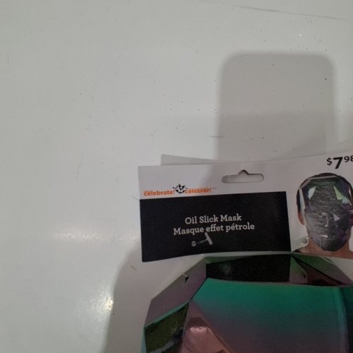 UNISEX WAY TO CELEBRATE! OIL SLICK MASK - OSFM - IRIDESCENT image 4