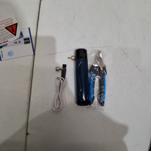 2PC YABIFE RECHARGEABLE ELECTRIC PET NAIL GRINDER AND CLIPPER KIT - BLACK/BLUE image 3