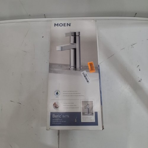MOEN BERIC ONE-HANDLE SINGLE HOLE BATHROOM FAUCET WITH DRAIN ASSEMBLY- CHROME (MODEL: 84774) image 4