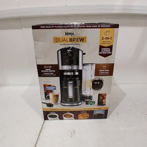 NINJA DUALBREW SPECIALTY COFFEE SYSTEM SINGLE-SERVE CUP TO FULL 12-CUP COFFEE MAKER - BLACK (MODEL: GP161C) image 9