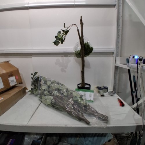 WARMPLANTS ARTIFICIAL EUCALYPTUS TREE -8FT -GREEN image 3
