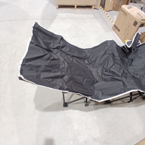 OVERMONT CAMPING COT WITH MATTRESS - 550LBS CAPACITY - BLACK image 3