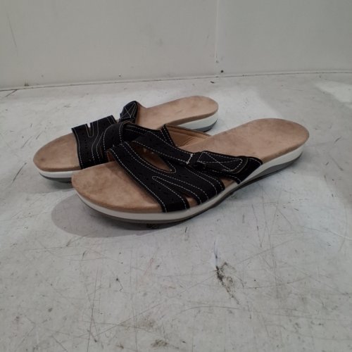 WOMAN'S SANDALS WITH ARCH SUPPORT - SIZE 10.5 - BLACK image 2