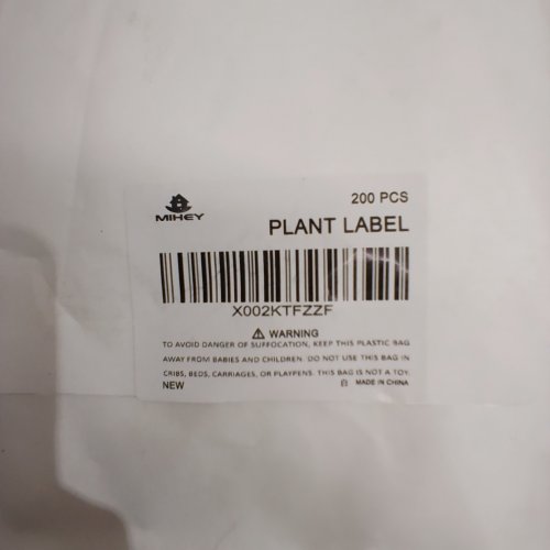 200PK MIHEY PLANT LABELS - WHITE image 2