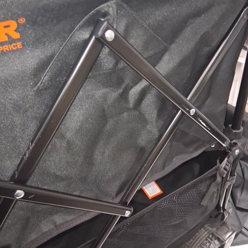 FOLDABLE DOUBLE DECKER HEAVY DUTY COLLAPSIBLE UTILITY WAGON - 400L - BLACK (MODEL: W12) image 5