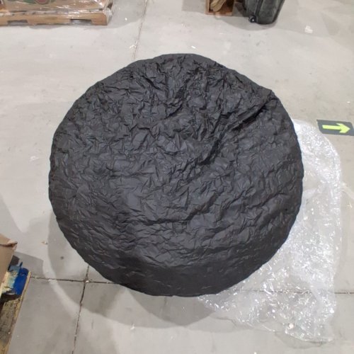 ROUND FOAM BEAN BAG CHAIR - 4FT - BLACK image 2