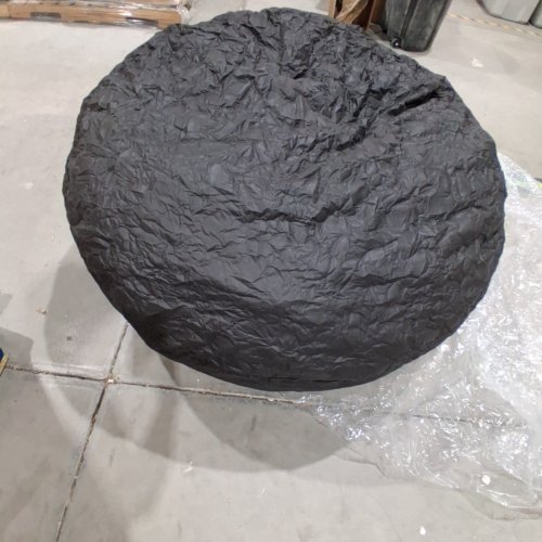 ROUND FOAM BEAN BAG CHAIR - 4FT - BLACK image 3