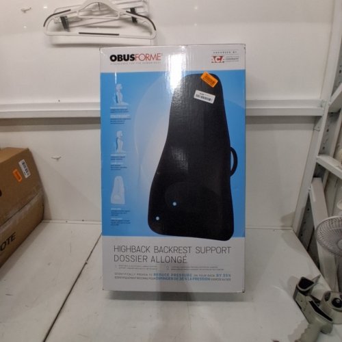 OBUSFORME HIGHBACK BACKREST SUPPORT WITH LUMBAR PILLOW - 30" X 16" X 3" - BLACK (MODEL: HB-BLK-CB) image 3