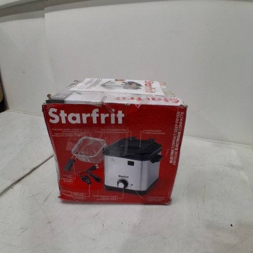 STARFRIT COMPACT ELECTRIC DEEP FRYER WITH QUICK-RELEASE MAGNETIC CORD - 1.5L - 800W - STAINLESS STEEL/BLACK (MODEL: 024610) image 5