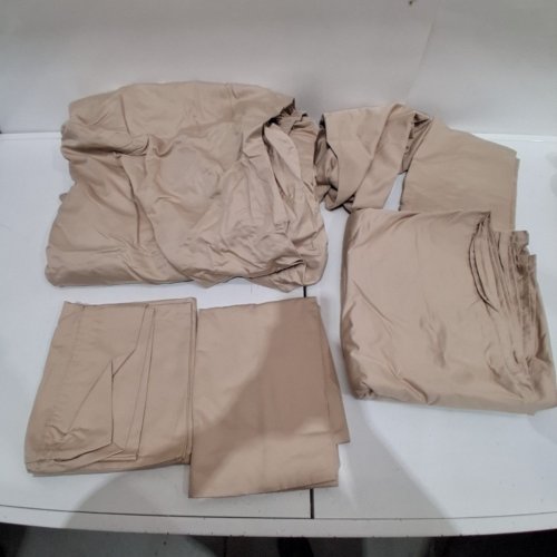 6PC KIRKLAND SIGNATURE 100% PIMA COTTON SHEET SET, 680 THREAD - QUEEN - LIGHT BEIGE (MODEL: 1306090) image 4