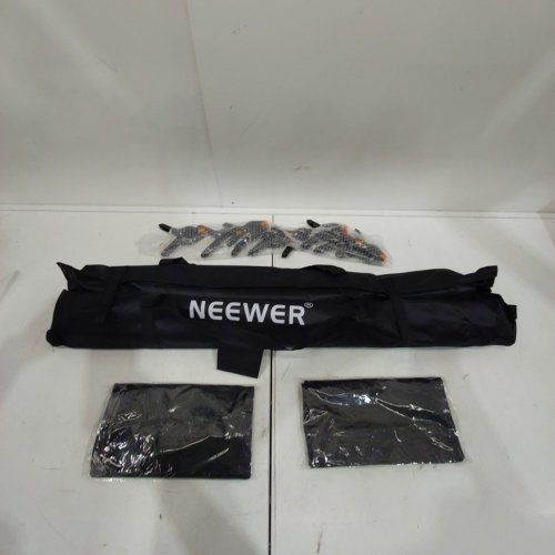 NEEWER PHOTO STUDIO BACKDROP SUPPORT SYSTEM WITH BACKGROUND STANDS - 4 CROSSBARS - 6 CLAMPS - 2 SAND BAGS - CARRY BAG - 10FT X 7FT - BLACK (MODEL: NK-ST0204) image 3