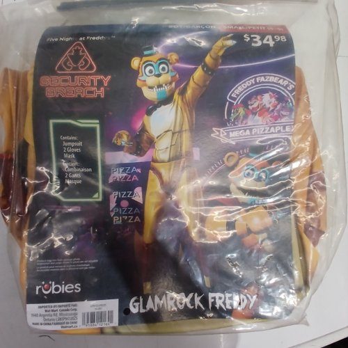 3PC KID'S RUBIES FIVE NIGHTS AT FREDDY'S - GLAMROCK FREDDY - SMALL (4-6) (STYLE: 703087) image 2