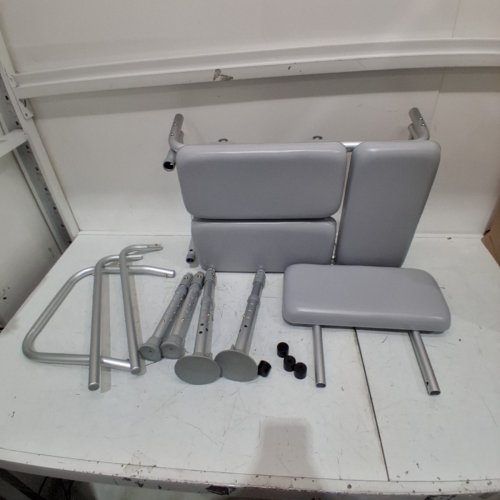 MEDLINE GUARDIAN PADDED TRANSFER BENCH WITH BACK - 400LBS - GREY (MODEL: G3-100KBPX1) image 2