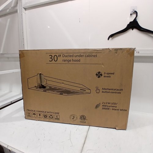 OVO UNDER CABINET RANGE HOOD VENT WITH 3-SPEED EXHAUST FAN - 700 CFM - 30" - SILVER (MODEL: OV-1003) image 5