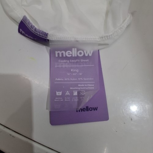 MELLOW COOLING EASYFIT SHEET - KING, 76" X 80" X 18" - WHITE image 2