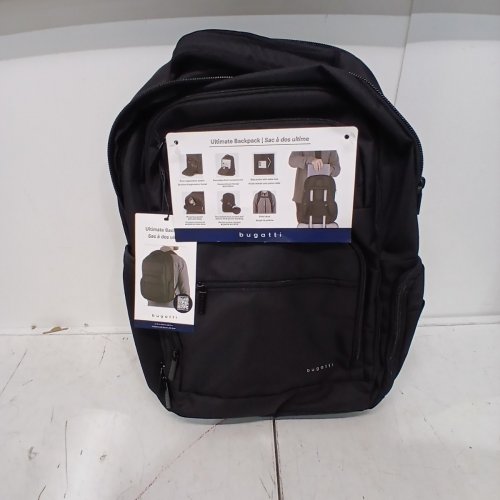 BUGATTI ULTIMATE BACKPACK WITH RFID ZIPPER POCKET - HOLDS UP TO 15.4" LAPTOPS - BLACK (MODEL: 1805676) image 2