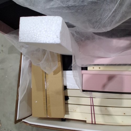 YAHEETECH UPHOLSTERED PLATFORM BED WITH TUFTED HEADBOARD - QUEEN - PINK (MODEL: 614722) image 6