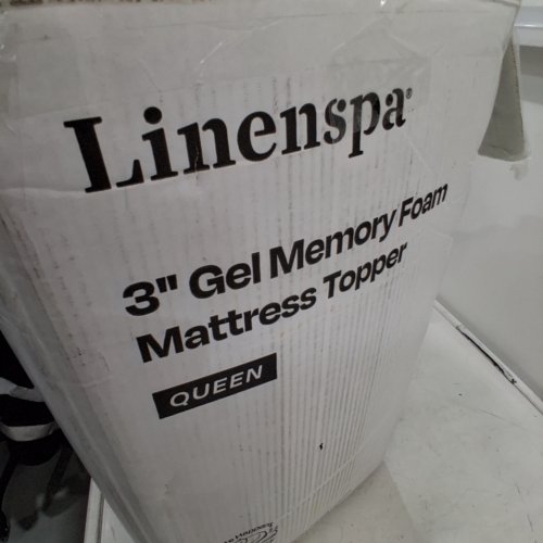 LINENSPA 3" THICK GEL INFUSED MEMORY FOAM MATTRESS TOPPER - QUEEN (MODEL: LS30QQ30GT) image 3