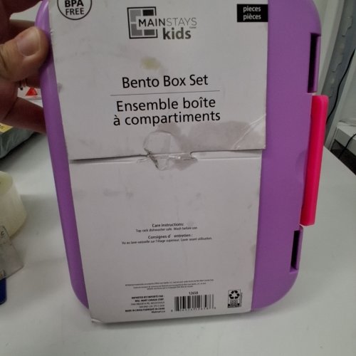 4PC MAINSTAYS KIDS BENTO BOX SET - PINK AND PURPLE image 3