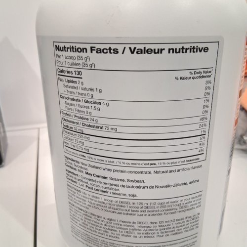 PERFECT SPORTS DIESEL NEW ZEALAND WHEY PROTEIN POWDER - 2 LBS - CHOCOLATE OBSESSION image 2
