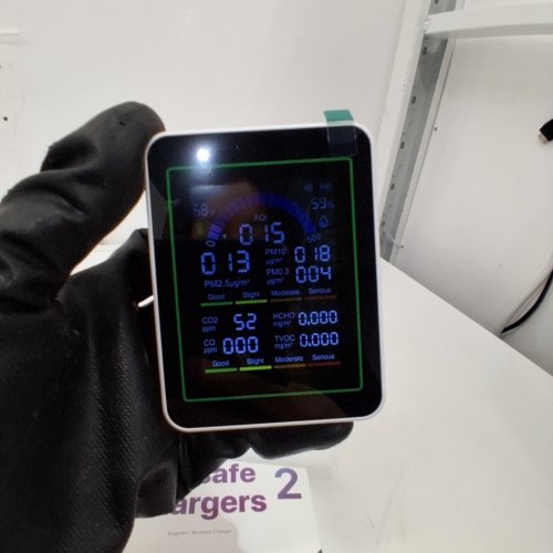 MULTIPURPOSE DIGITAL AIR QUALITY DETECTOR WITH 10 FUNCTIONS - WHITE (MODEL: ZN-MT13) image 2