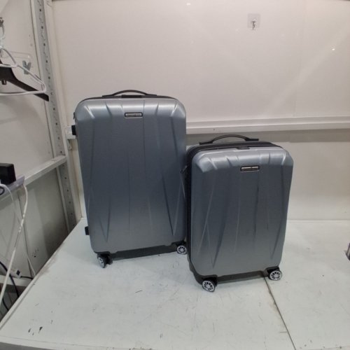 2PC SAMSONITE CENTRIC HARDSIDE DUAL-SPINNER LUGGAGE - 24", 20" - SILVER image 2