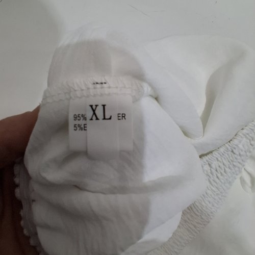 WOMEN'S STRAPLESS TUBE WIDE LEG ROMPER - EXTRA LARGE - WHITE image 3