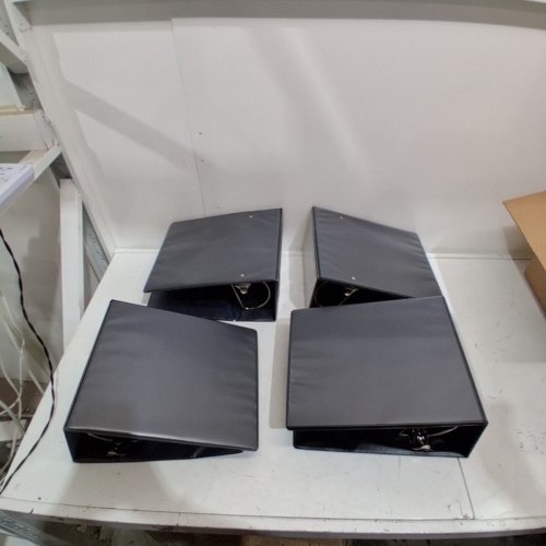 4PK HEAVY DUTY 3 RING BINDER - 7'' - BLACK image 2