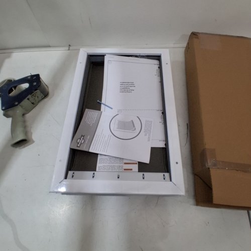 PETSAFE EXTREME WEATHER ENERGY EFFICIENT ALUMINUM PET DOOR –INSULATED FLAP SYSTEM - LARGE, WHITE (MODEL: ZPA19-16854) image 2