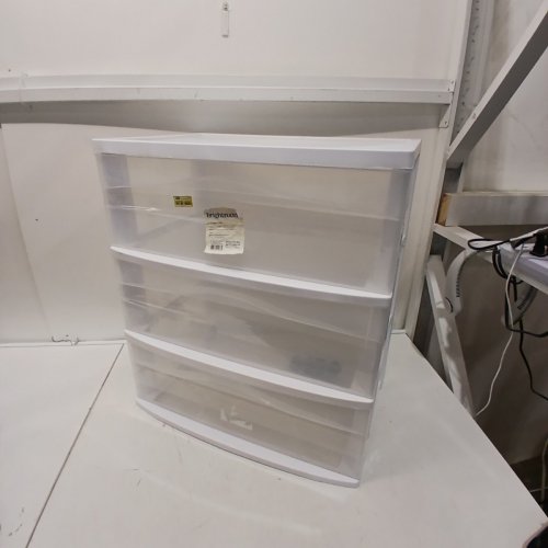 BRIGHTROOM 3-DRAWER WIDE ROLLING STORAGE CART - 26.1" X 22" X 15.1" - GREY image 4