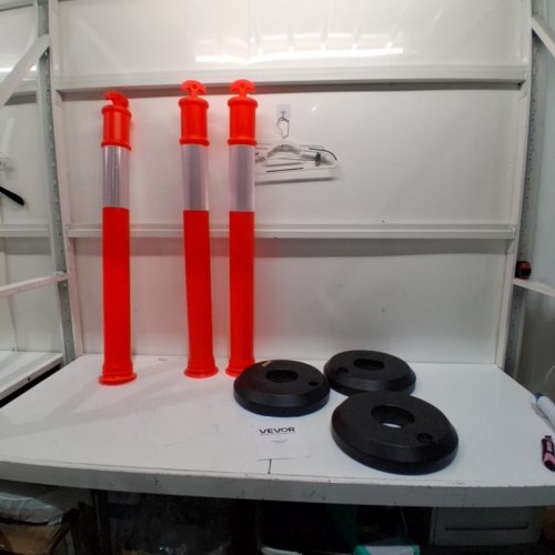 3PK TRAFFIC POST SET - 48" RED / BLACK (MODEL: WP-06P) image 3