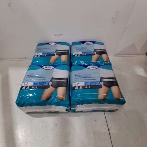 72PK TENA PROSKIN UNDERWEAR - LARGE - GREY image 2