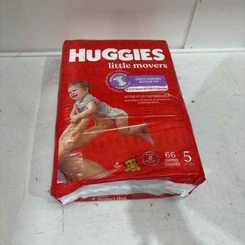 66PK HUGGIES LITTLE MOVERS DISPOSABLE BABY DIAPERS - SIZE 5 image 4
