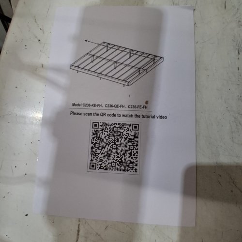 RVONOW FLOATING METAL BED FRAME WITH LED LIGHTS - FULL - GRAY/BLACK - (MODEL: C236-FE-FH) image 6