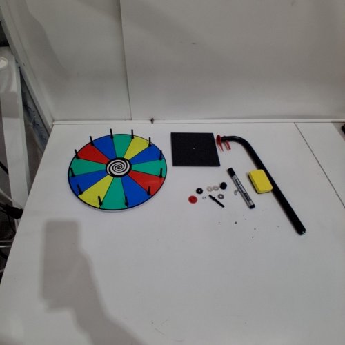 PIONITES TABLETOP SPINNING PRIZE WHEEL - 12" - MULTICOLOUR image 2
