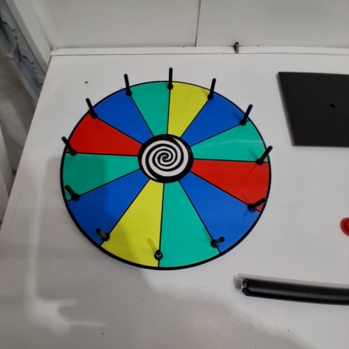 PIONITES TABLETOP SPINNING PRIZE WHEEL - 12" - MULTICOLOUR image 5