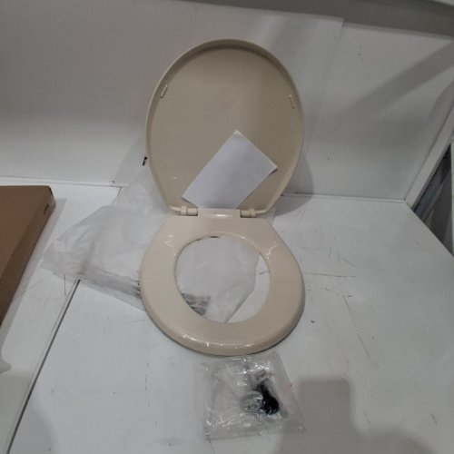 BEMIS ECONOMY PLASTIC ROUND TOILET SEAT - 16.5" - BONE (MODEL: 730SLEC-006) image 2